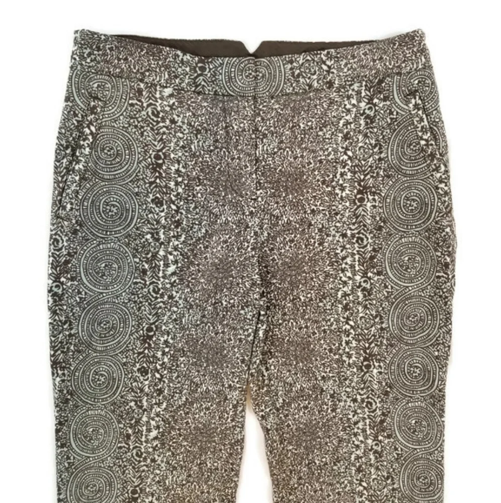 Tory Burch Patterned Cuffed Ankle Pants